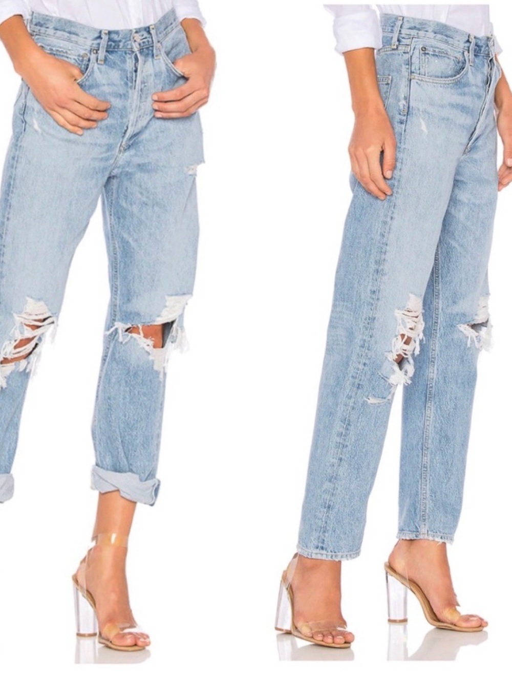 AGolde 90s Distressed High-Rise Women’s Jeans